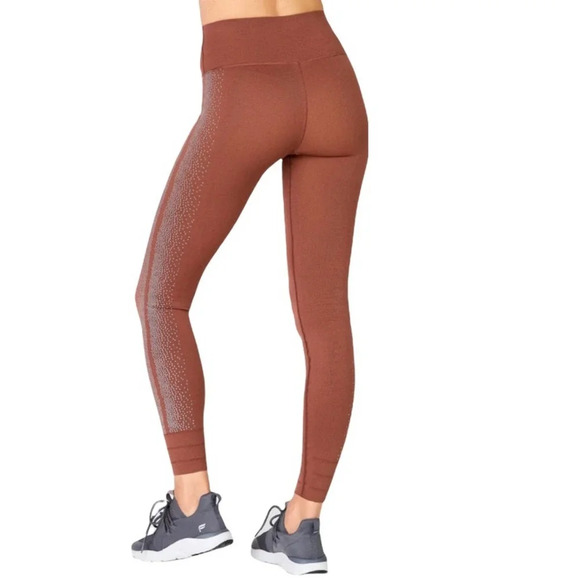 Fabletics Sculptknit High Waisted Reflective Leggings Size XS / Chestnut - Picture 7 of 7